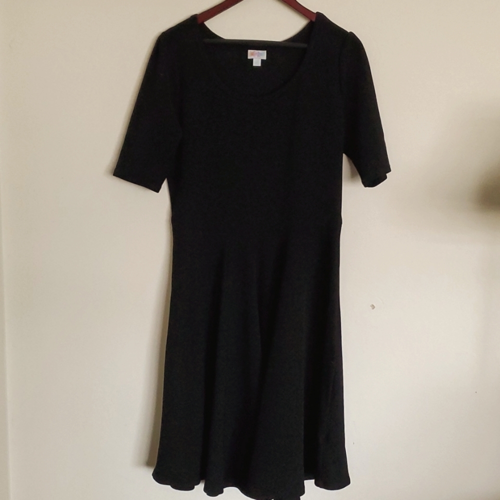 PRICE DROP! Lularoe Amelia Black Dress
